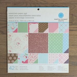 Martha Stewart x eksuccess Scrapbook Paper Pad 12x12, 34 Sheets, Vintage Girl